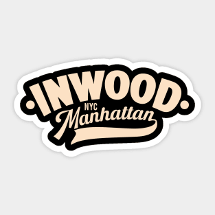 Minimalist Inwood Manhattan NYC Logo Design for Stylish Apparel Sticker